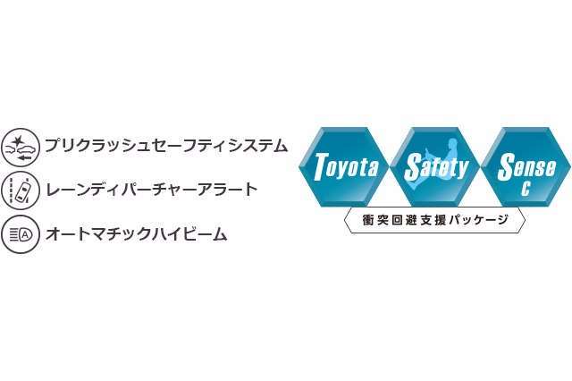 Toyota Safety Sense C 衝突回避支援パッケージ(プリクラッシュセーフティシステム|レーンディパーチャーアラート|オートマチックハイビーム)
